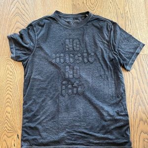 John Varvatos USA No Music No Life Sheet Burnout Tee Size M